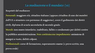 LA MEDIAZIONE E IL MANDATO Esame Per Agente Immobiliare Preparazione Per LOrale [upl. by Jodie]