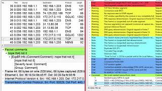 Managing Wireshark Packet Comments [upl. by Nysila479]