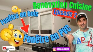 TUTO Comment remplacer une fenetre bois par une fenetre PVC facilement  E2Rénover une cuisine [upl. by Dreeda387]