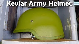 Kevlar Army Helmet VS Hydraulic Press Army Item Special [upl. by Ynatterb]