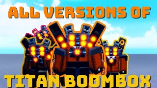 showcase all version of boombox  Superbox siege defense [upl. by Llerraj]