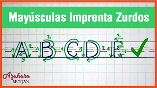 Letra de Imprenta para Zurdos en Mayúsculas Curso de Caligrafía para Zurdos 4 [upl. by Armat]