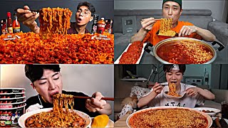 PROS VS BEGINNERS EATING SPICY NOODLES🔥😍NOODLES ASMR MUKBANG😋KOREAN MUKBANG😍🥰 [upl. by Chace]