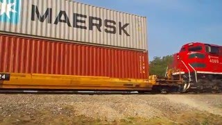 Ferromex AC4400CW 4513 intermodal en Zapotiltic Jalisco [upl. by Nuahsad594]