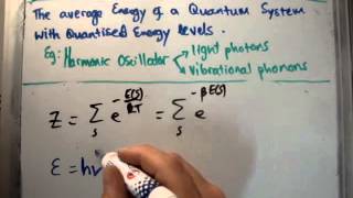 Quantum Statistics 36 a  Average Energy Quantised Harmonic Oscillator [upl. by Berni]