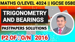 Trigonometry  Trigonometry amp bearings  bearings O level maths 4024  IGCSE 0580  mathsolene [upl. by Aizek]