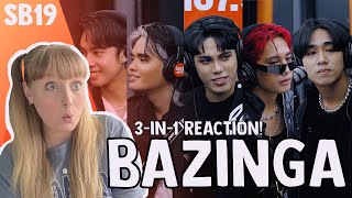 SB19 BAZINGA 3in1 reaction mv dance performance and wishbus live [upl. by Llemmart]