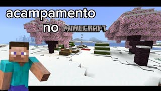 🥳construí um acampamento na neve no minecraft ✅ [upl. by Elleivad]