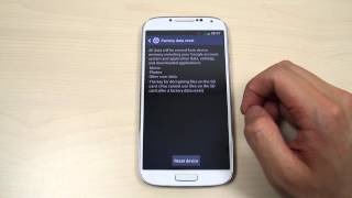 How to master reset Samsung Galaxy S4 GTI9500  GTI9505 [upl. by Ahsenrac]