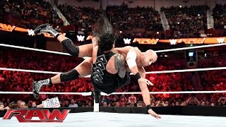 Reigns vs Cesaro  WWE World Heavyweight Championship Tournament Quarterfinal Raw Nov 16 2015 [upl. by Gorrian]