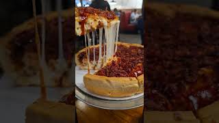 Deep dish pizza 🍕 at GIORDANOS pizza ChicagoStyle USA Food foodie [upl. by Donny44]