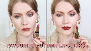 Best Fall Lipsticks  Lip Pencils Reds Wines Browns [upl. by Eilyr]