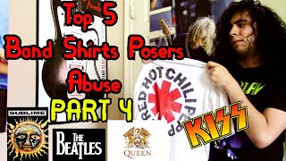 Top 5 MetalRock Band TShirts Posers Wear PART 4 [upl. by Hars]