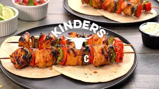 Kinders The Fajita Blend Chicken Fajitas Skewers [upl. by Goldsmith]