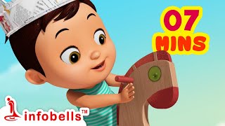 Chal Mere Ghode Chal Chal Chal  Baby Toy Play  Hindi Rhymes for Children  Infobells hindirhymes [upl. by Dumanian833]