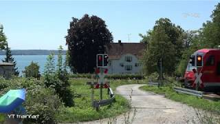 Railroad Crossing  Nussdorf DE  Bahnübergang Am Mauerbach [upl. by Leiuqese994]