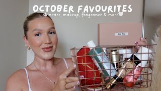 OCTOBER FAVOURITES 🍂🎃  skincare makeup fragrance amp more [upl. by Drews]