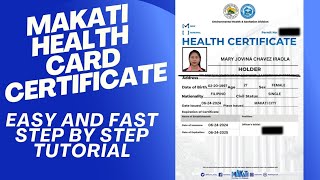 PAANO KUMUHA NG MAKATI HEALTH CERTIFICATE  SIMPLE EASY STEP 2024 [upl. by Pacifa2]