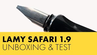 Lamy Safari 19mm UNBOXING  TEST [upl. by Drofhsa156]