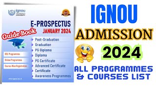 IGNOU ProspectusGuide Book for 2024 Admission Cycle [upl. by Ssirk]