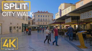 SPLIT Croatia City Walking Tour in 4K UHD  Modern Seaport with Ancient History [upl. by Annez]