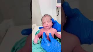 Newborn baby massage  newborn baby cleaning  baby cleaning ytshortsvideo viralvideos cute [upl. by Anayik66]