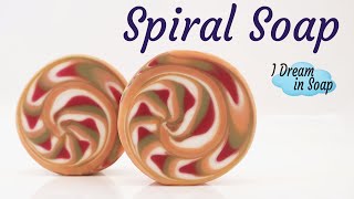 Making Cold process SPIRAL SOAP Cold process soap making tutorial Rimmed Soap Soap Curls [upl. by Aicnorev204]