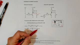 Transistor Labor  Aufgabe 1  Transistor als Schalter [upl. by Anilesor]