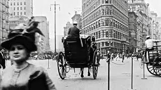 Surreal Old Timey Film Of New York City In 1911 [upl. by Otreblada712]