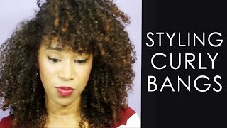 4 Easy Ways to Style Your Curly Bangs [upl. by Tuesday421]