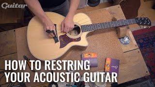 How to Change Strings on restring Your Guitar  Art Eichele [upl. by Allemat]