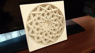 My first fretwork ornament pattern scroll saw project [upl. by Eitsim]