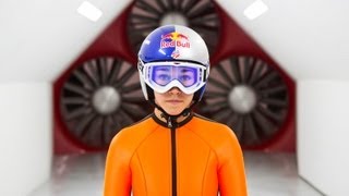 Wind Tunnel Training w Ski Jumper Sarah Hendrickson 2013 [upl. by Christin600]