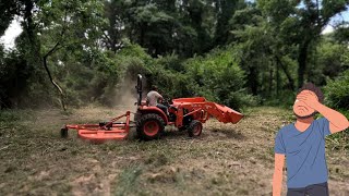 How Much Land Can I Clear In An Hour I Broke My Tractor [upl. by Ruffina214]