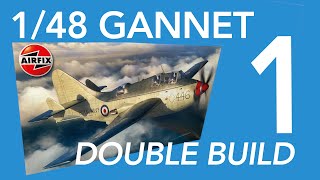 Airfix 148 Fairey Gannet double build Part 1 [upl. by Synned597]