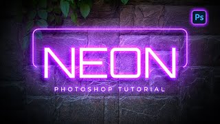 Create a Glowing Neon Text Effect in Photoshop [upl. by Milt22]