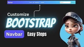 CUSTOMIZE NAVBAR BOOTSTRAP  DESIGN NAVBAR BOOTSTRAP 5  B CODER [upl. by Eelrihs677]