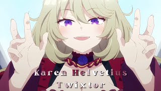 Karen Helvetius Twixtor  Hikikomari Kyuuketsuki no Monmon [upl. by Domella268]