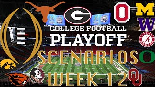 Week 12 College Football Playoff Scenarios amp Predictions ALL TEAMS 2023 [upl. by Annaihs9]