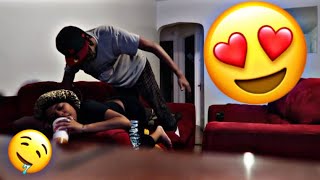 ARCHING MY BACK INFRONT OF MY BOYFRIEND AGAIN TO SEE HIS REACTION 😍😩 Gone right [upl. by Knarf]