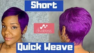 Milkyway 27 piece from DivaTress  Short Quick weave  Milky Way hair review [upl. by Inoue919]