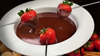 Easy Chocolate Fondue  How to Make The Easiest Way [upl. by Nnyladnarb]