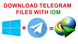 How to Download Telegram Files with High Speed Using IDM in Windows 10 2020 [upl. by Arytal]