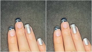 Easy and Cute Striping Tape Nailart for Beginners  New Nail Designs 2024 nails nailart shorts [upl. by Alfonso419]