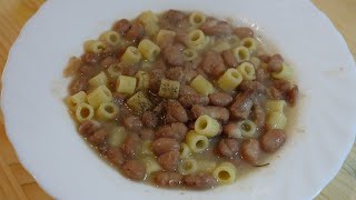 Pasta con fagioli Borlotti  Una ricetta semplice e antica [upl. by Jr368]