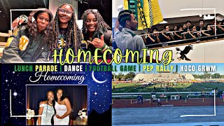 HOMECOMING VLOG senior year  football game hoco GRWM  dance lunch parade amp pep rally [upl. by Cicero]