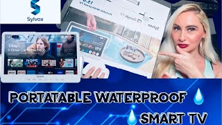 Waterproof Sylvox Portable Smart Tv unbox with me latest teach product [upl. by Alle]