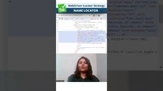 Name Locator  Locator Strategy  Selenium WebDriver  STAD Solution [upl. by Rhodia728]