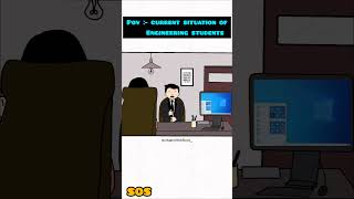 Engineering students condition 🤡 animation shortvideo shorts engineering funny relatable [upl. by Genny]