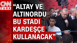 Cumhurbaşkanı Erdoğan İzmir Alsancak Mustafa Denizli Stadını böyle açtı [upl. by Tlihcox79]